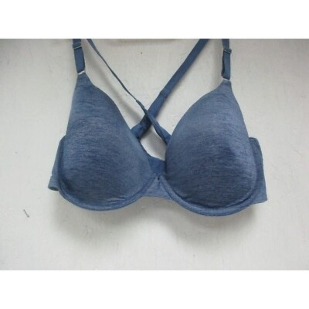 Adore Me Women's Helynn Contour Bra  Dark Blue Marl Size 34DD NWOT